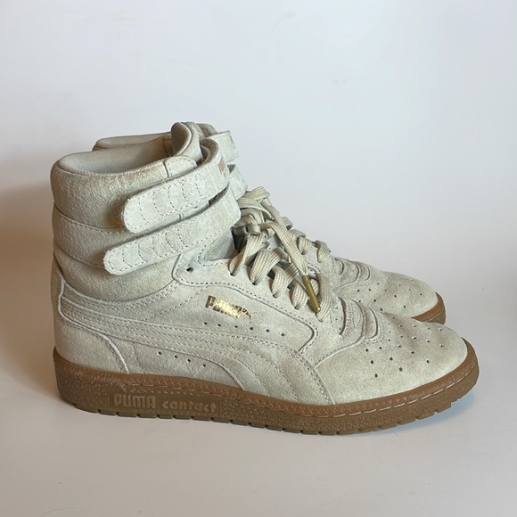 Puma sky contact brown suede high top sneakers size 6.5 - Picture 3 of 8